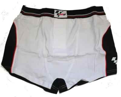 Open Box MotoGP Medium 32''-35'' Mens Briefs White/Black Underwear Boxer Shorts