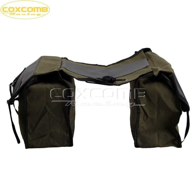 Мотоциклетная седельная сумка багажные сумки водонепроницаемая холщовая сумка для хранения для Honda Suzuki - Изображение 4 из 4