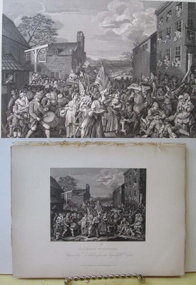 0728-305 Paul Hogarth 「March」 Finchley hogarth march of the guards to finchley hi-res stock