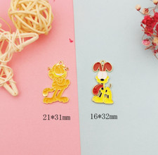 New 50 PCS Cartoon Dog Cat Enamel Charms Metal Pendants DIY Jewelry P74