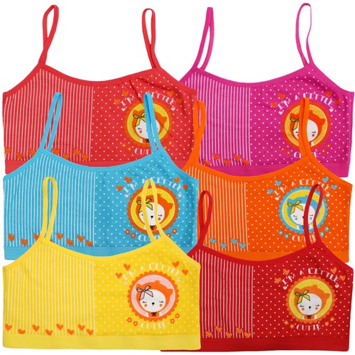 6 Training Bra Breathable 100% Cotton Teen Beginners Under Top Size 8 -12 - Picture 10 of 18