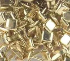 Metallic Gold Colored Mini Square Brads - Bulk 100ct