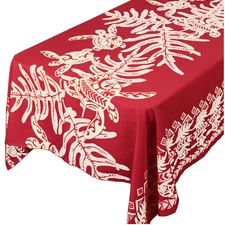Hawaiian Tropical flora Fabric Tablecloth 60x60"(4 color: Red, GRN, Teal, BRN)  
