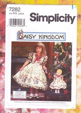 Simplicity Child's Dress & Doll Dress 17"  Size AA (3,4,5,6) Pattern# 7282 (531)