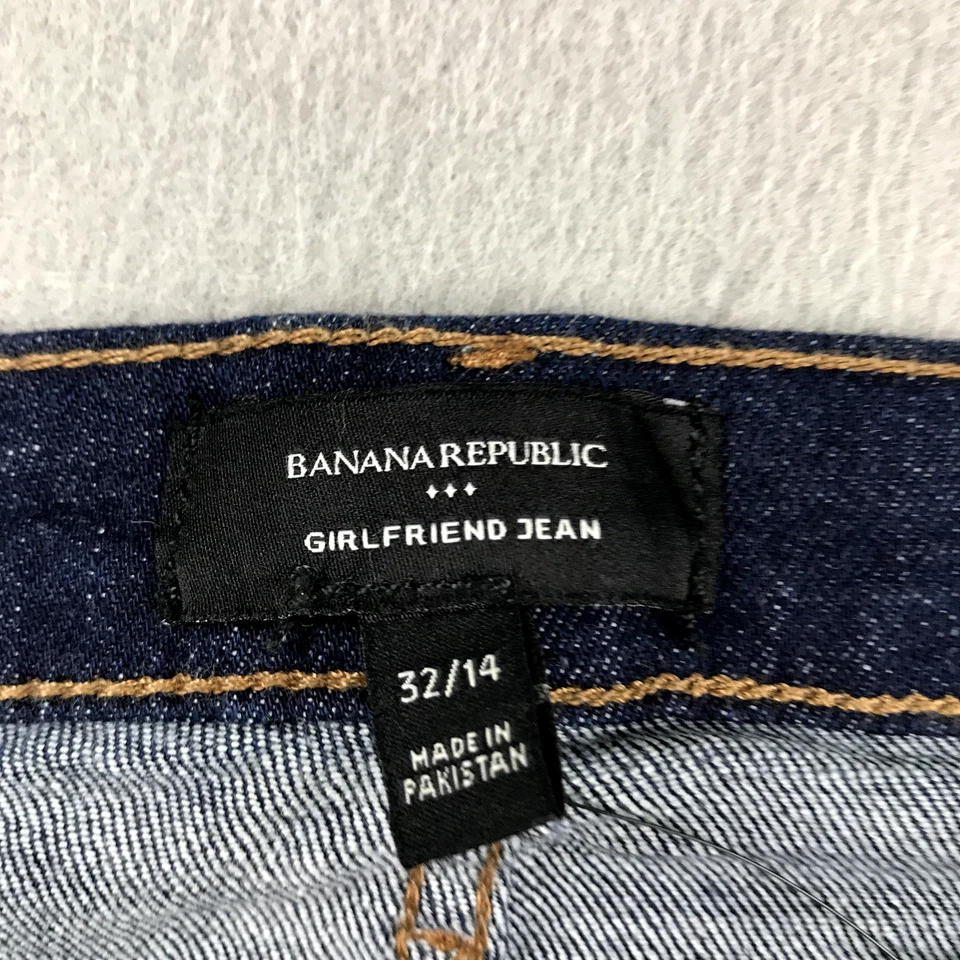 Pantalones de mezclilla Banana Republic para mujer 32/14 azul novia pierna cónica nuevos con etiquetas Foto 2 de 4