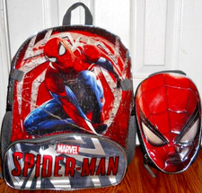 Marvel SPIDER-MAN Backpack w/ Lunch Bag Case BookBag, Back Pack, School, Travel