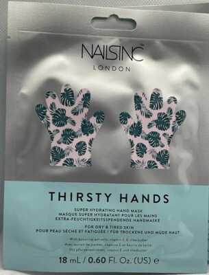 1 Pair NAILS INC London Thirsty Hands Super Hydrating HAND MASKS Masque Gloves￼