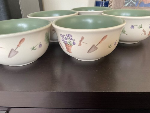Pfaltzgraff Naturewood Flower Garden 4" Dessert Bowls Set of 5
