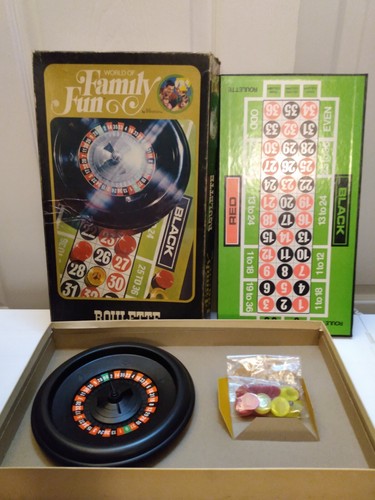 Vintage 1971 World of Family Fun Hasbro Roulette Board Game Complete w/out Rules