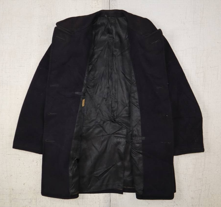 WWII US Navy Naval Clothing Factory 10-Button Wool Pea Coat
