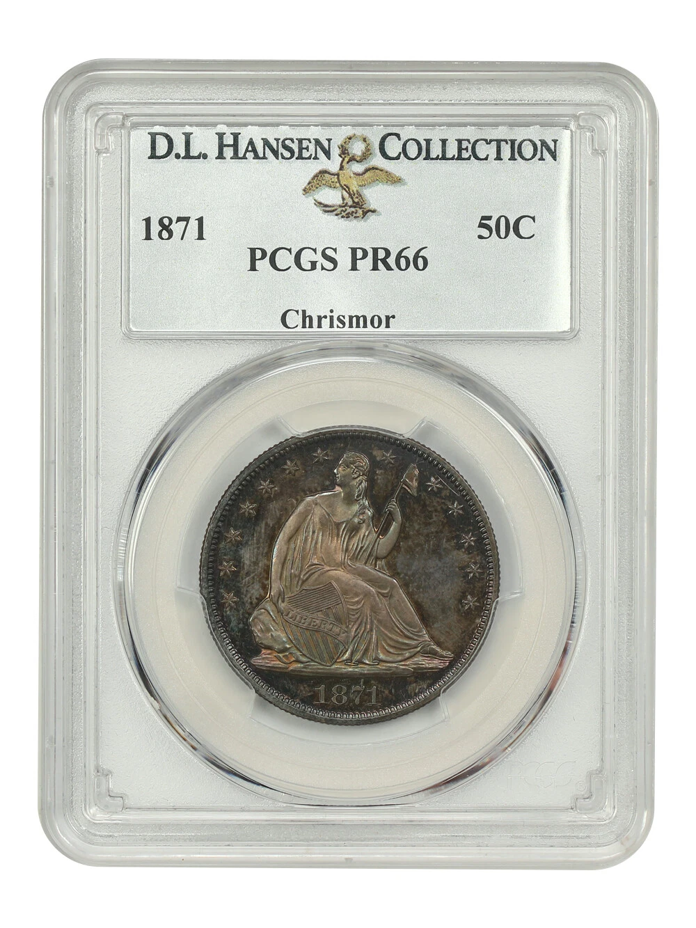 1871 50C PCGS PR66 ex: D.L. Hansen/Chrismo r