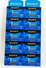 10 SONY 8mm Standard MP 120 Min Video 8 Tape P6-120MPL - Made in Japan