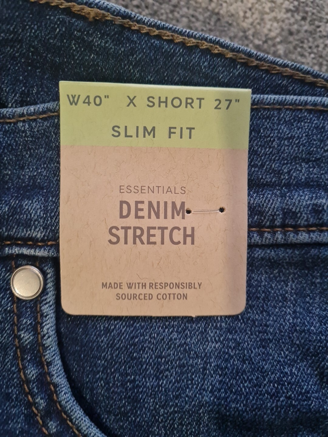 Marks and Spencer Mens Slim Fit Jeans Stretch Denim W40 L27 eBay