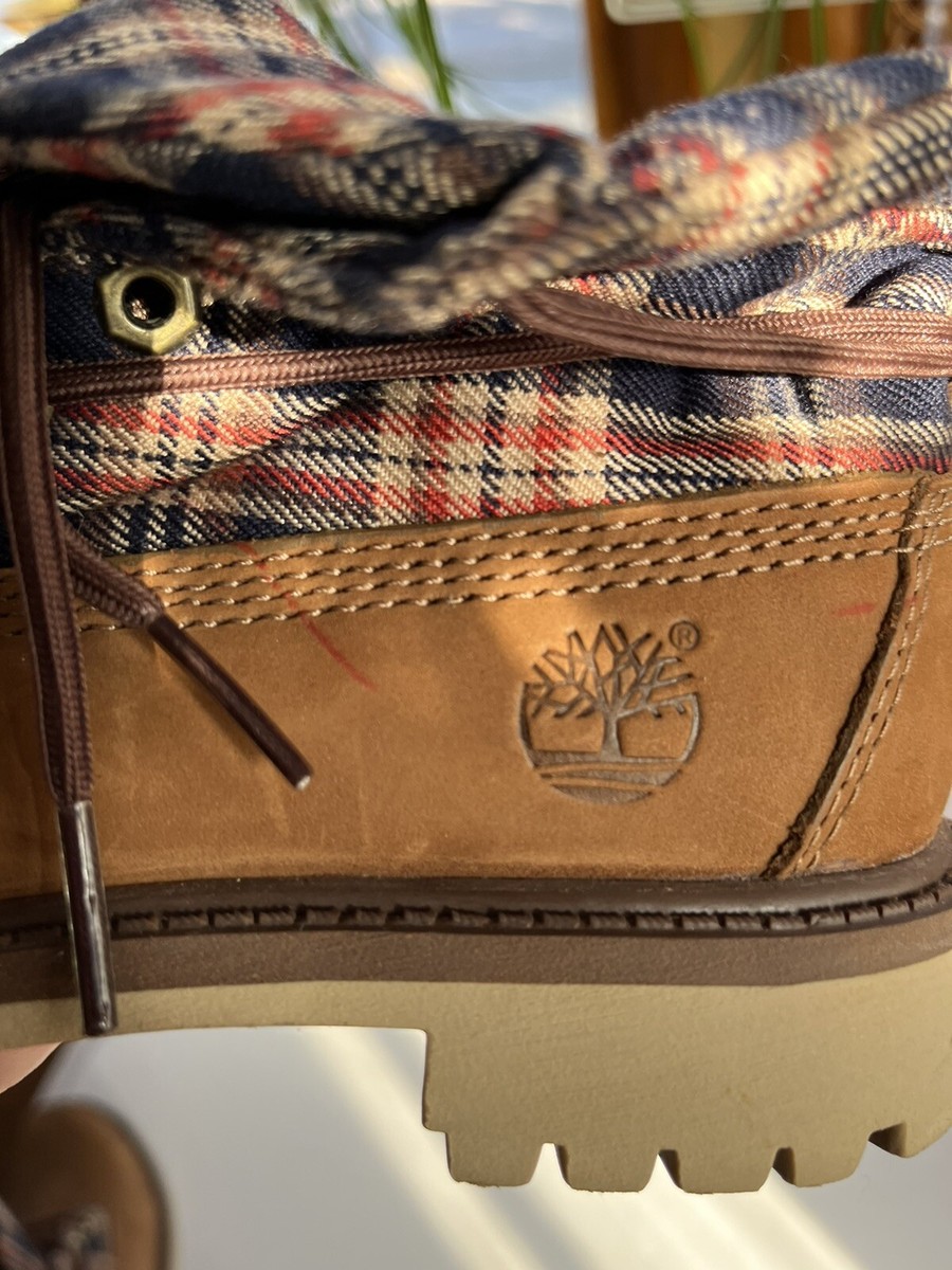 Timberland Junior Norse Flannel Roll Top Medium Boot Brown  display picture 1