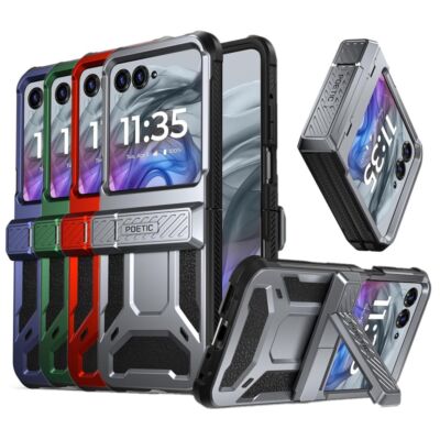 For Moto Razr 2024 / 2025 Case Poetic with Kickstand Hinge Protection Cover