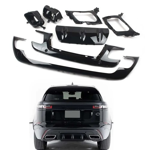 Rear Bumper Kit Trim Gloss Black For Land Rover Range Rover Velar 2017 ...