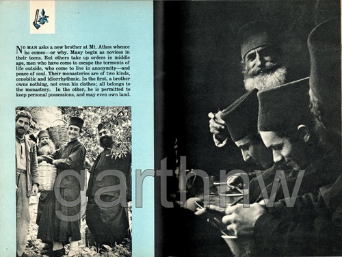 MT ATHOS GREECE 1957 PICTORIAL DAILY LIFE OF THE GREEK ORTHODOX MONKS PHOTOS - Picture 2 of 3