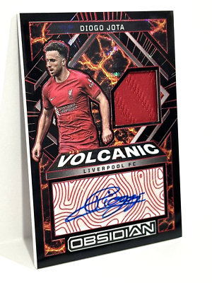 2022-23 Panini Obsidian Liverpool Volcanic Match-Worn Diogo Jota