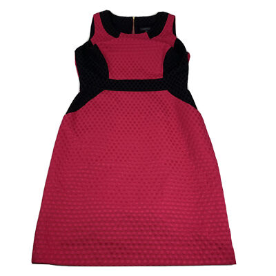 Tahari ASL Sheath Dress Women's Size 10 Pink Black Trim
