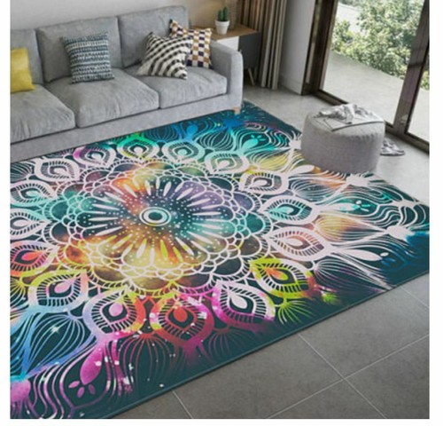 Tappeto colorato mandala soggiorno tappeto floreale zona bagno corridoio - Foto 3 di 24