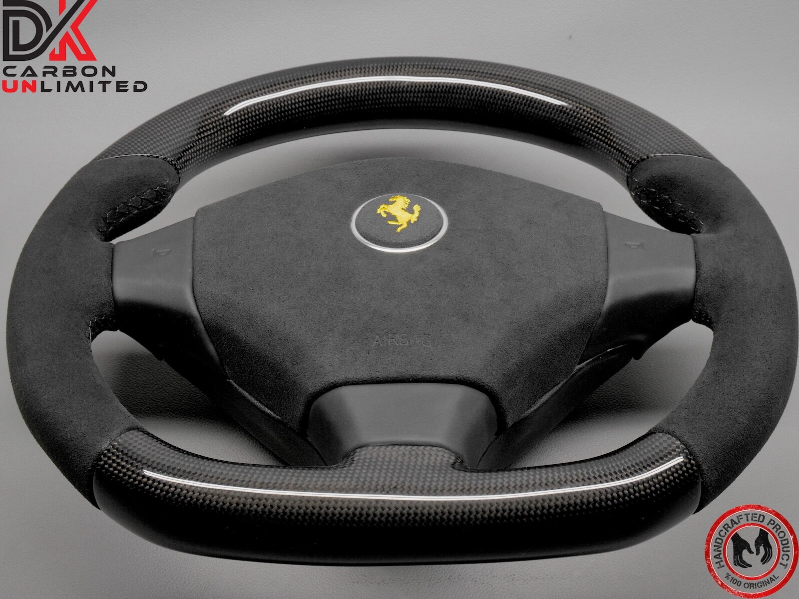 Ferrari 550 F550 Maranello Barchetta Alcantara Flat Bottom Carbon Steering Wheel