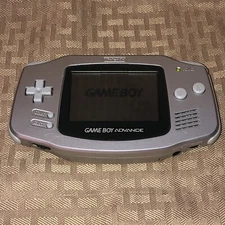 CLEAN GameBoy Advance Nintendo GBA AGB-001 Console Handheld Silver Tested Works