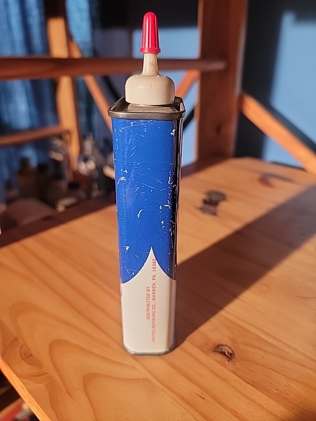 Vintage Keystone Lighter Fluid Handy Oil Oiler Metal Can Advertising