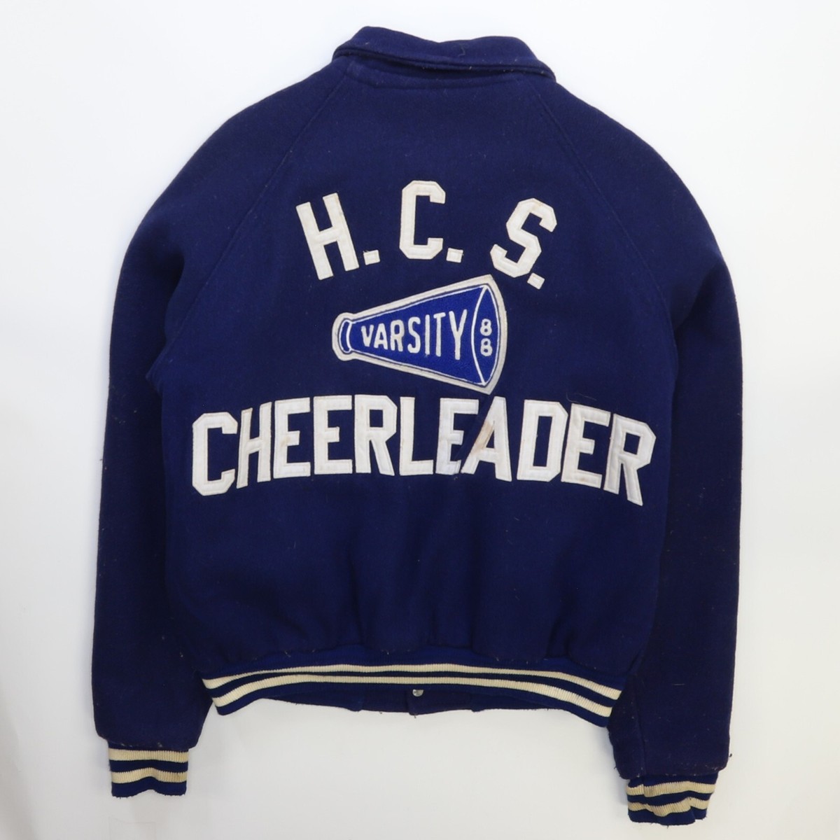 ※80s チアガールニット　usa VARSITY 希少 Vtg 90s PV High School Varsity Letterman Jacket 52 USA