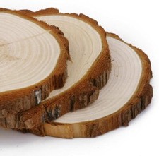 10 Tree Slices Wooden Slices Coasters Natural 5-6cm Decoration Branch Slices H78