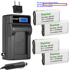 Kastar Battery LCD AC Charger for Samsung CRV3 Digimax V3 Digimax V4 Digimax V40