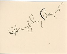 Humphrey Bogart Hand Signed Autograph on Old Paper