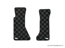 P2M Checkered Race Flag Carpet Floor Mats Set for Chevy Corvette C4 84-96 New