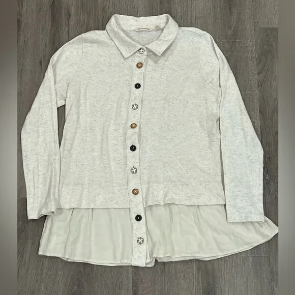 Soft Surroundings Medium Collared Fun Button Fron… - image 2