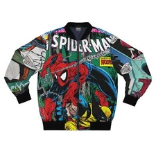 Beautiful Spiderman Comic Superhero Character Spider-man Love Bomber Jacket