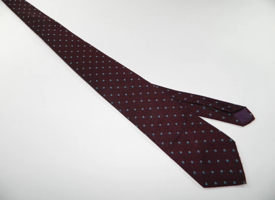 Corbata para hombre vintage BERKLEY mezcla de seda delgada estrecha flaca azul marrón Foto 4 de 4