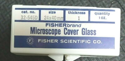 Fisherbrand 24 x 40 mm Microscope Slide Cover 12-545D