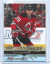 2014/15 UPPER DECK SERIES 2 SETH HELGESON YOUNG GUNS EXCLUSIVES RC #472 #d/100