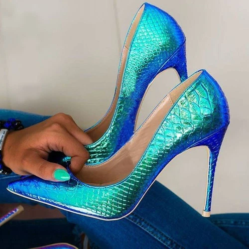 Green hologram best sale heels