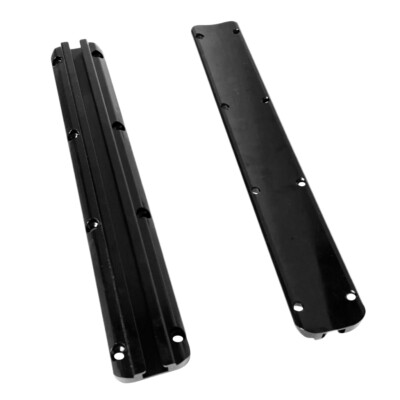 2x 30cm Kayak Slide Track Rails DIY Zubehör für Kanus Schwarz