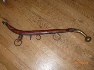 Antique-Horse-Hame-Red-Paint-with-Brass-Ends