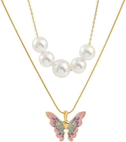 Silver Necklace,Barbie Fairytopia Mermaidia Enamel Butterfly Pendant Necklace fo - Picture 5 of 12