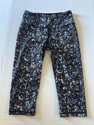 Victoria's Secret VXS compression capri leggings, black abstract print, small
