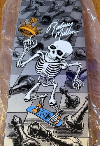 SIGNED RODNEY MULLEN Powell Peralta BB Skateboard Deck - Silver 12 - Picture 2 of 4