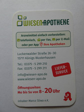 Taschenkalender Wiesen-Apotheke Apo Königs Wusterhausen 2026