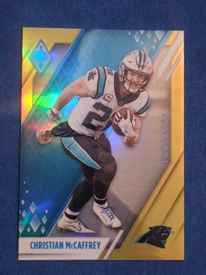 2021 Panini Phoenix #18 Christian McCaffrey Carolina Panthers Yellow /75