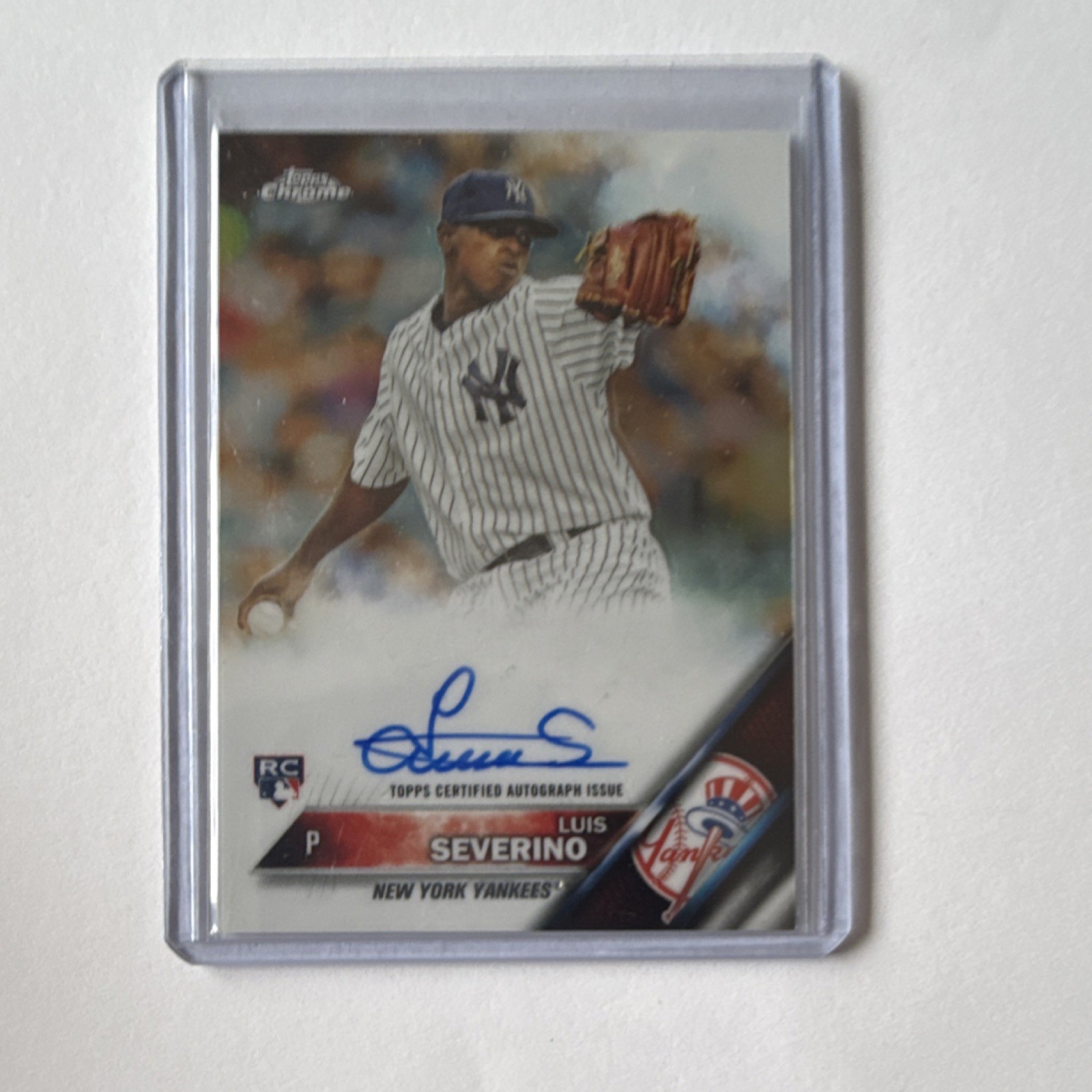 Topps 2016 Chrome Rookie Autographs Luis Severino Autograph #RA-LS Yankees
