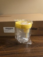 Lot Of 21 Vacuum Urine Collection Cups with Transfer Device 120 Ml Yellow Sealed