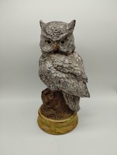 Large 12" Ceramic Owl Figurine Hobbyist Vintage