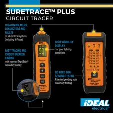 Ideal Industries Suretrace Plus Circuit Tracer 0-600V Ac/dc With Continuity Test
