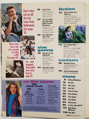 Teen Magazine September 1993 Back to School 90s Fashion~ Hair/Makeup - Picture 5 of 8
